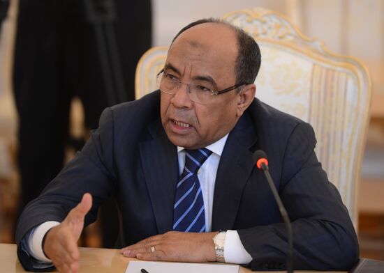 Meeting of Russian Foreign Minister Sergei Lavrov and his Mauritanian counterpart Ahmed Ould Teguedi