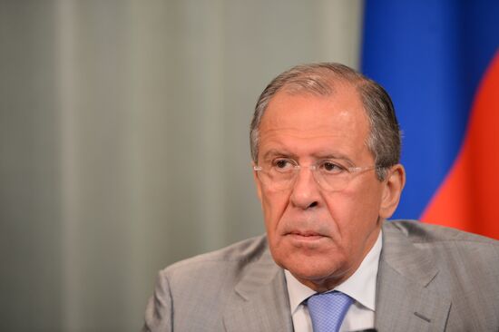 Meeting of Russian Foreign Minister Sergei Lavrov and his Mauritanian counterpart Ahmed Ould Teguedi
