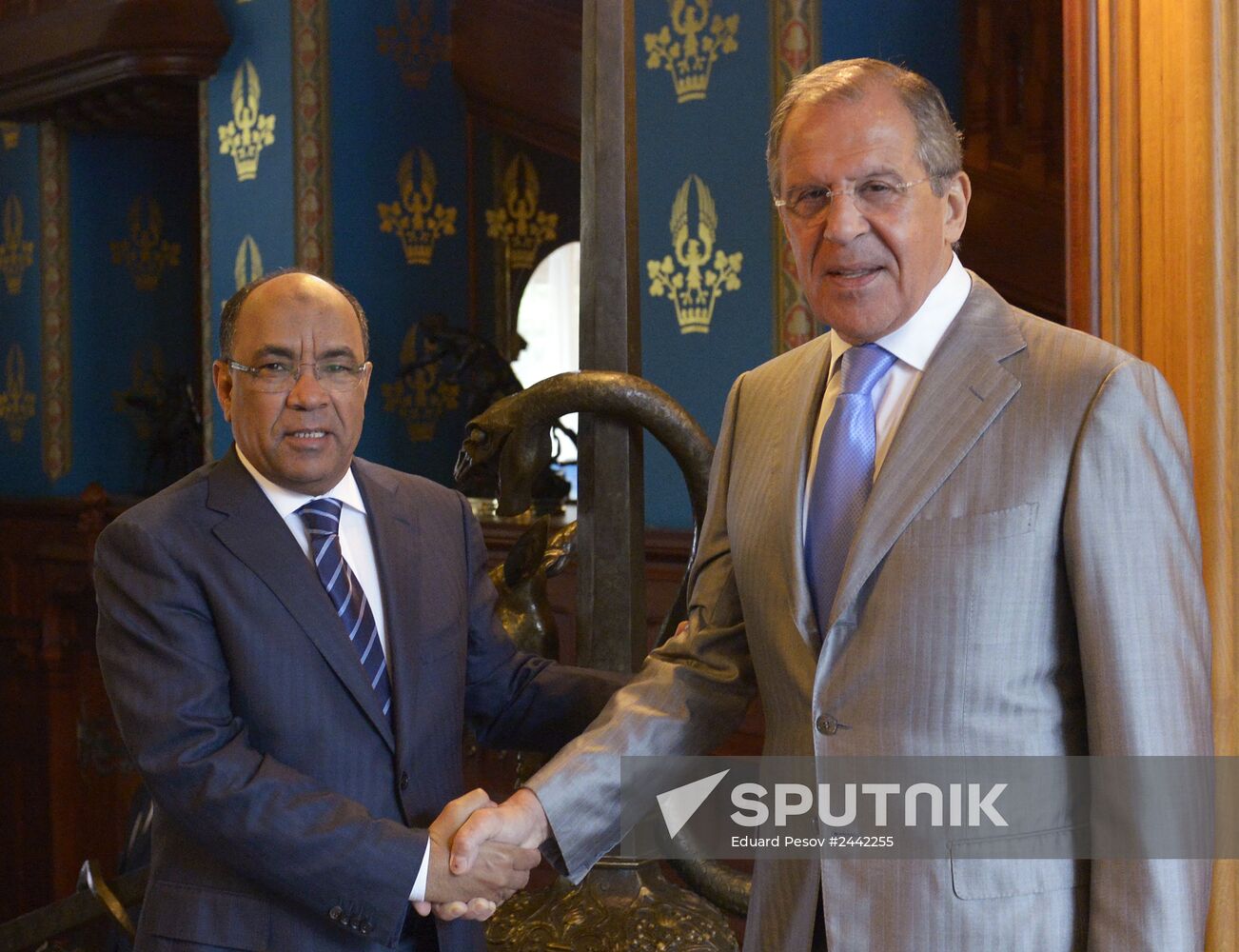 Meeting of Russian Foreign Minister Sergei Lavrov and his Mauritanian counterpart Ahmed Ould Teguedi