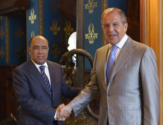 Meeting of Russian Foreign Minister Sergei Lavrov and his Mauritanian counterpart Ahmed Ould Teguedi