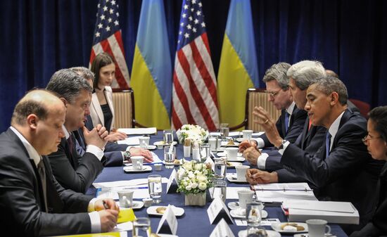 Barack Obama meets with Petro Poroshenko