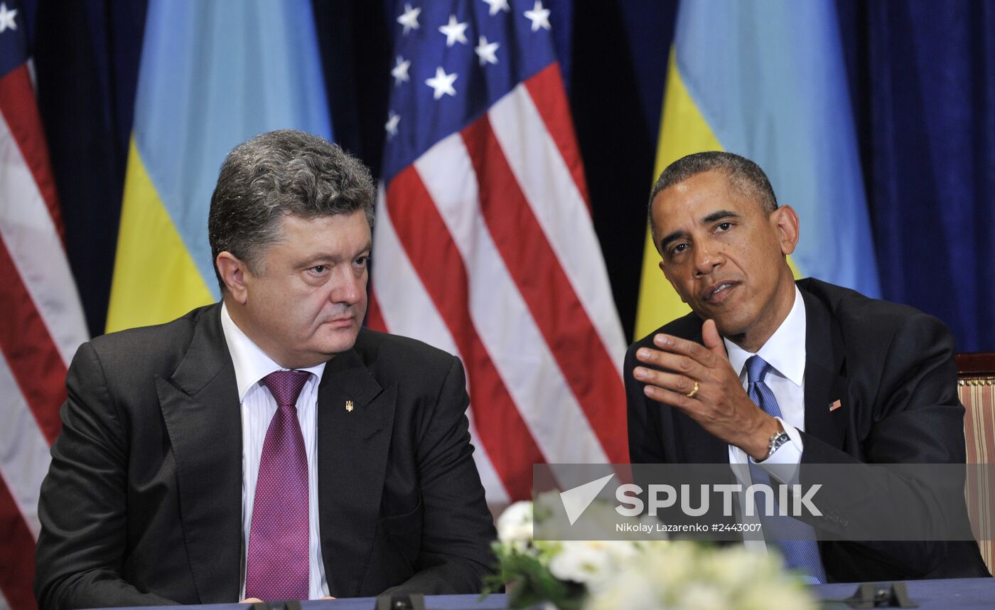 Barack Obama meets with Petro Poroshenko