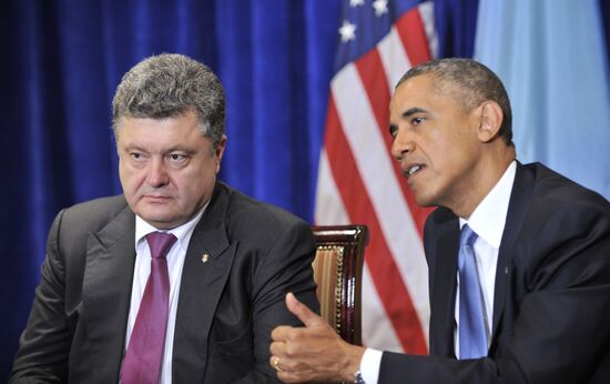 Barack Obama meets with Petro Poroshenko