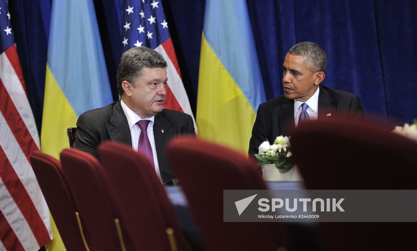 Barack Obama meets with Petro Poroshenko