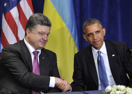 Barack Obama meets with Petro Poroshenko