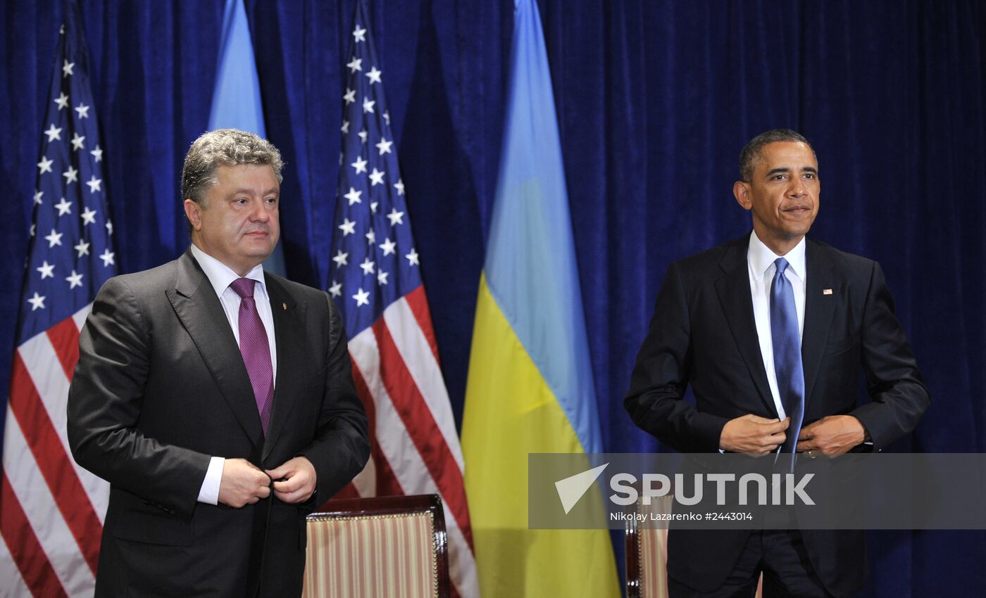 Barack Obama meets with Petro Poroshenko