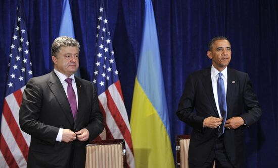 Barack Obama meets with Petro Poroshenko