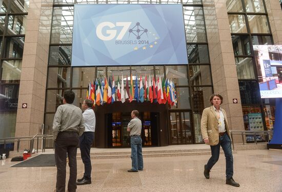 Preparing to open G7 Summit in Brussels