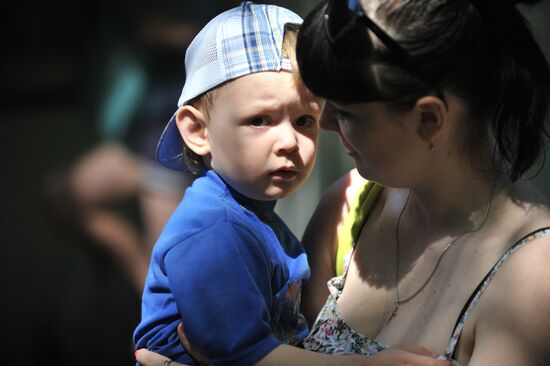 Ukrainian refugees at Dmitriadovsky recreation center, Rostov Region