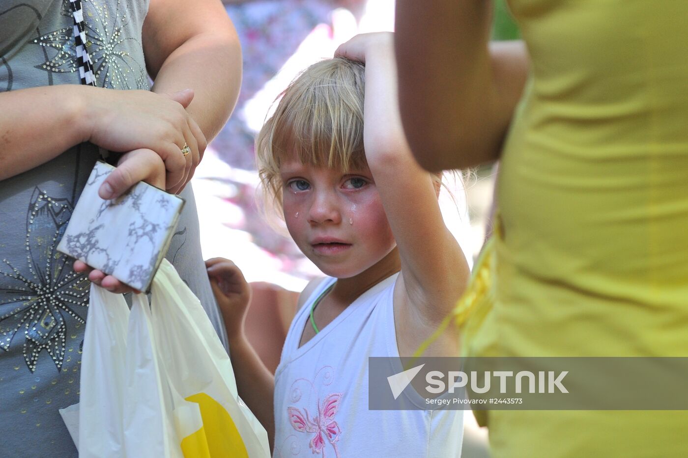 Ukrainian refugees at Dmitriadovsky recreation center, Rostov Region