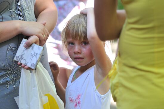 Ukrainian refugees at Dmitriadovsky recreation center, Rostov Region