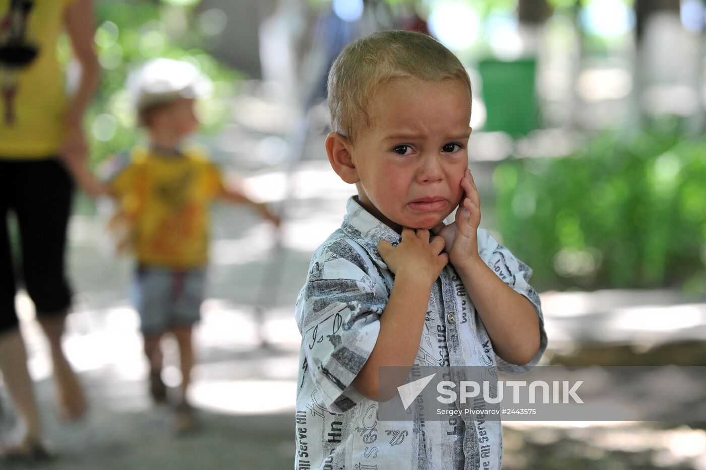 Ukrainian refugees at Dmitriadovsky recreation center, Rostov Region
