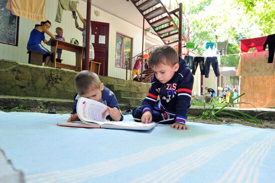 Ukrainian refugees at Dmitriadovsky recreation center, Rostov Region