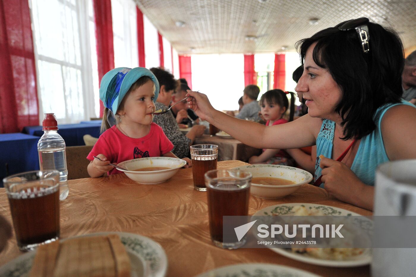Ukrainian refugees at Dmitriadovsky recreation center, Rostov Region