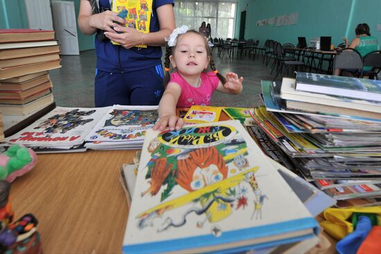 Ukrainian refugees at Dmitriadovsky recreation center, Rostov Region