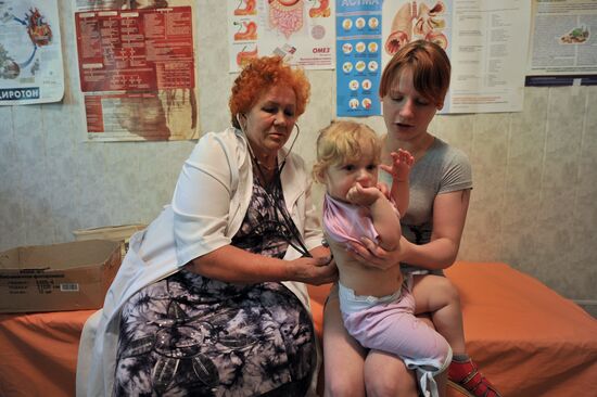 Ukrainian refugees at Dmitriadovsky recreation center, Rostov Region