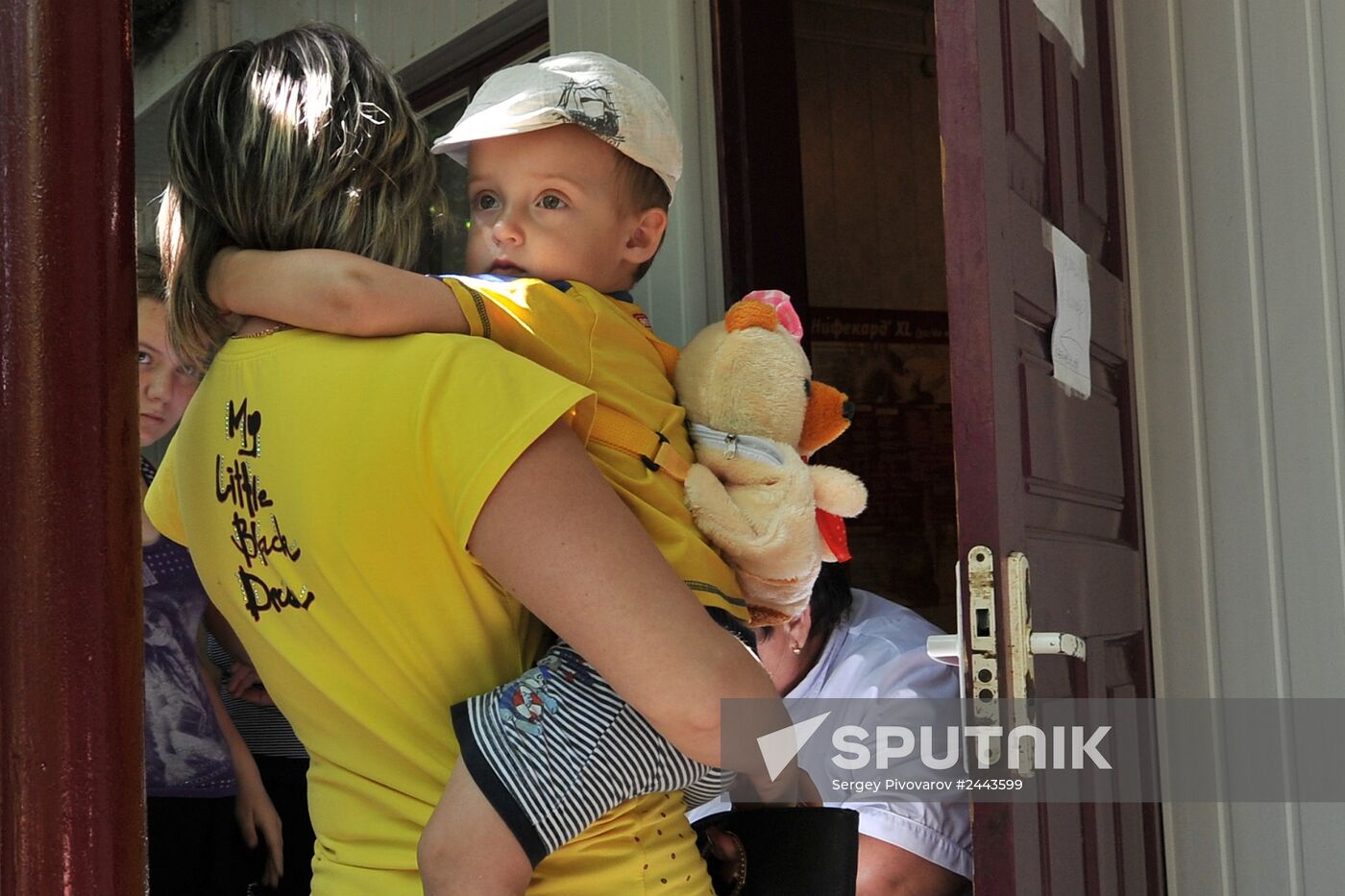 Ukrainian refugees at Dmitriadovsky recreation center, Rostov Region