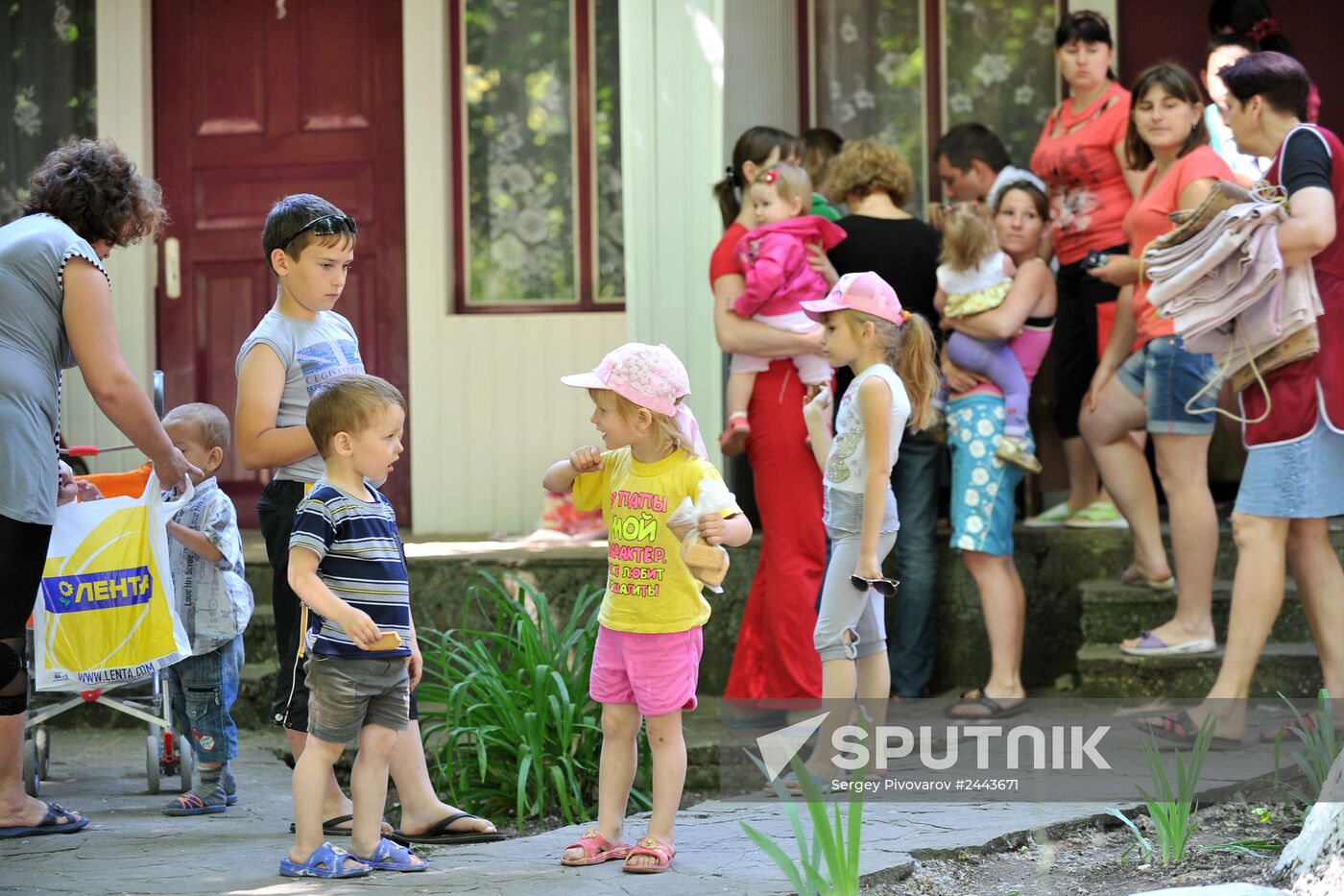 Ukrainian refugees at Dmitriadovsky recreation center, Rostov Region