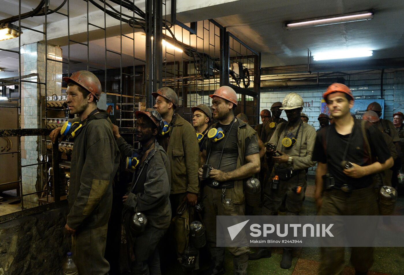 Miners from Zasyadko mine in Donetsk