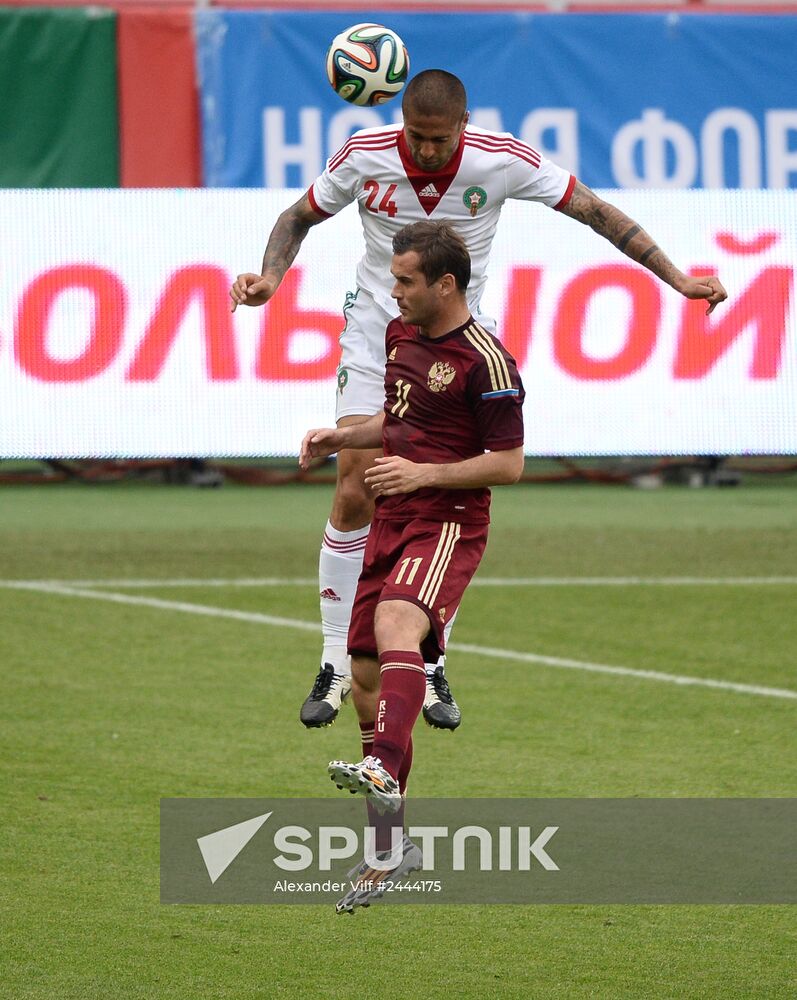 Foorball. Russia-Morocco friendly match