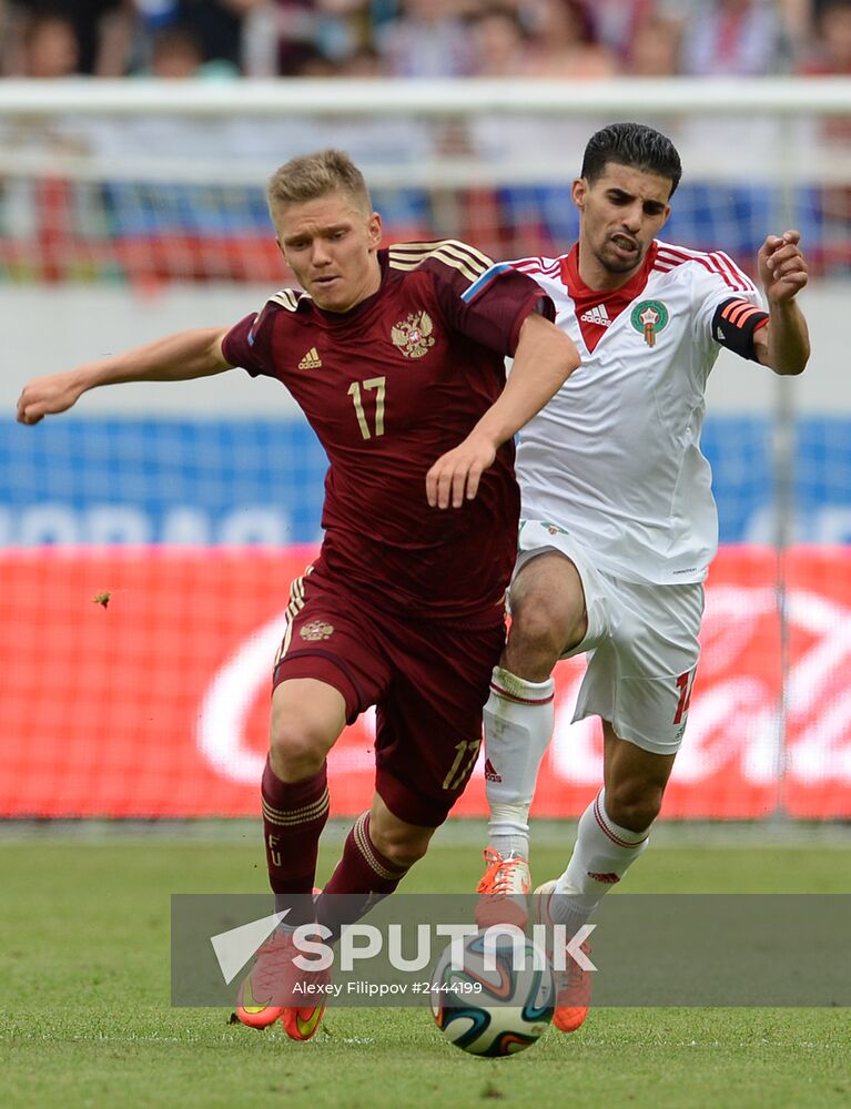 Foorball. Russia-Morocco friendly match