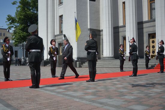 Ukraine's president-elect Poroshenko's swearing-in ceremony
