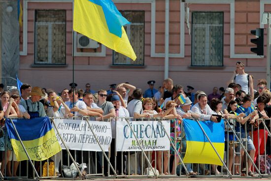 Ukraine's president-elect Poroshenko's swearing-in ceremony