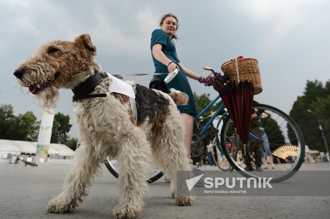 Historical bike ride in Sokolniki Park, Moscow