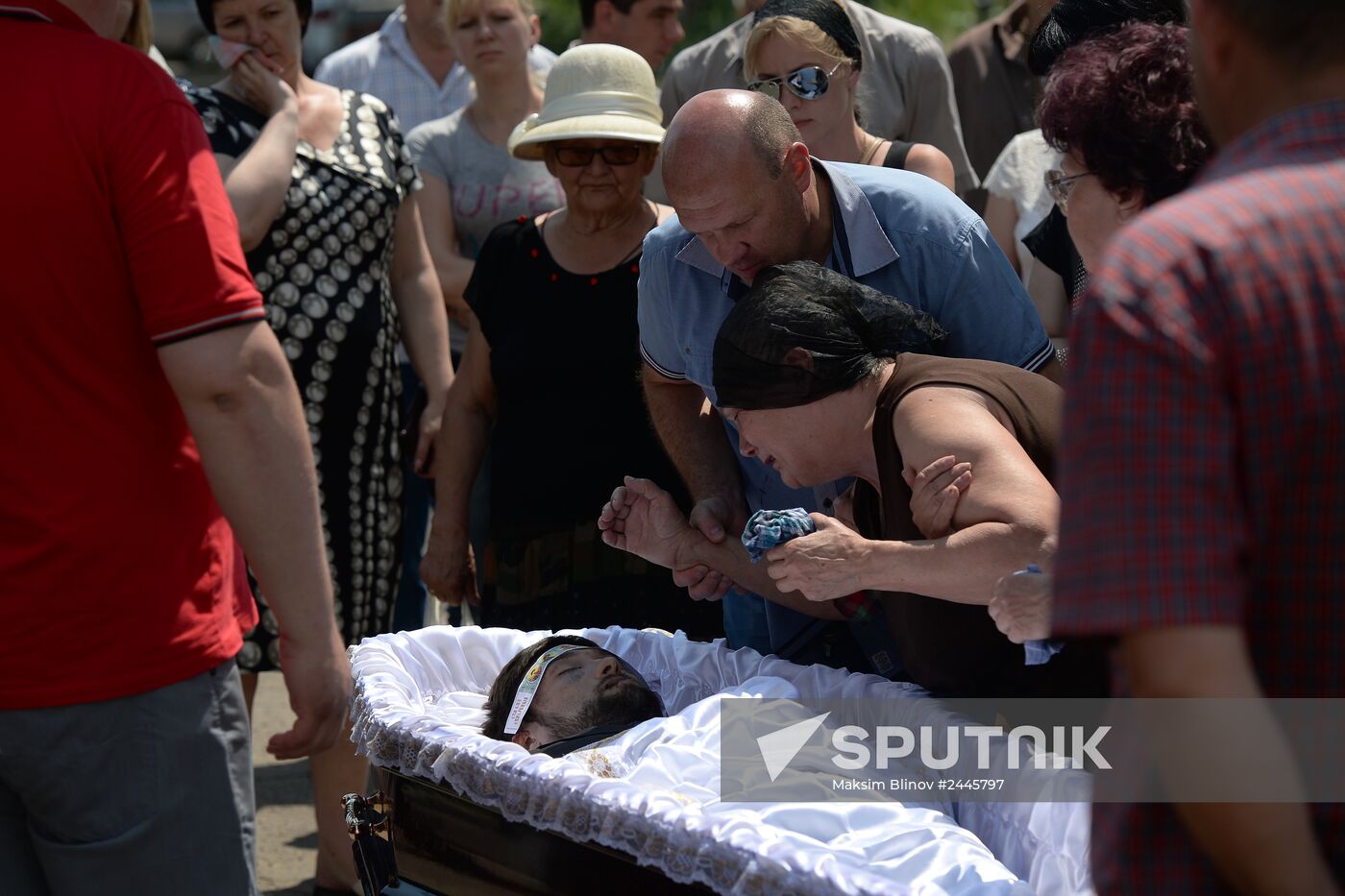Funeral of People's Deputy of DPR Supreme Council Maxim Petrukhin