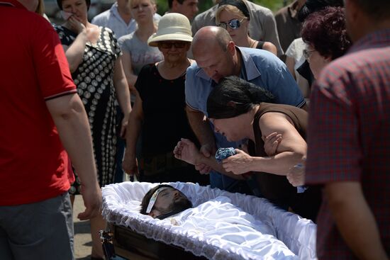Funeral of People's Deputy of DPR Supreme Council Maxim Petrukhin