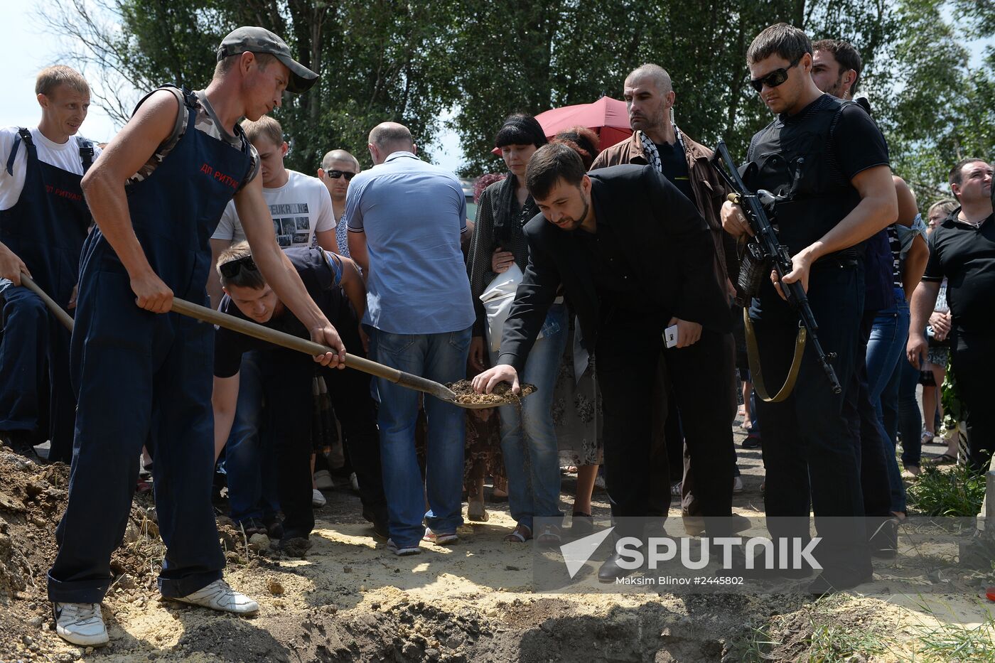 Funeral of People's Deputy of DPR Supreme Council Maxim Petrukhin