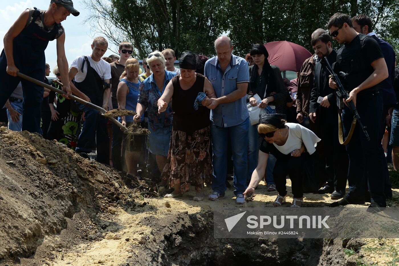 Funeral of People's Deputy of DPR Supreme Council Maxim Petrukhin