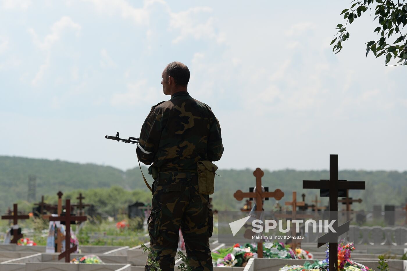Funeral of People's Deputy of DPR Supreme Council Maxim Petrukhin