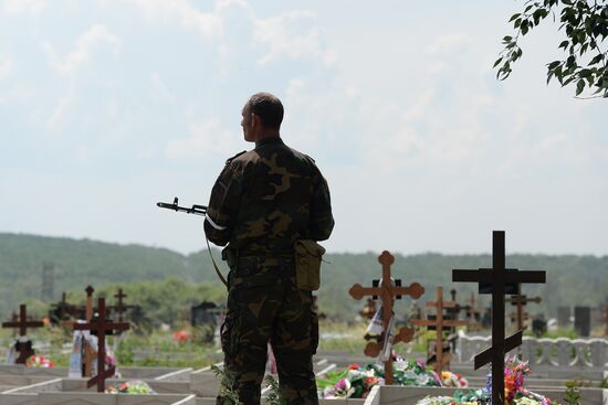 Funeral of People's Deputy of DPR Supreme Council Maxim Petrukhin