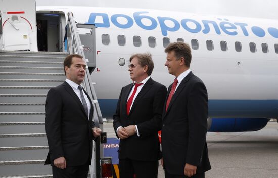 Dmitry Medvedev attends ceremony of launching first Dobrolyot flight