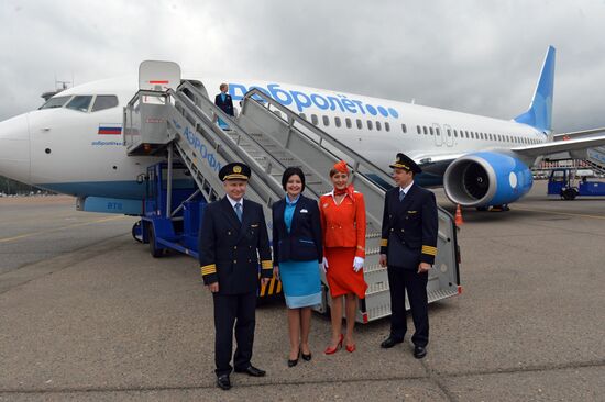 Dmitry Medvedev attends ceremony of launching first Dobrolyot flight