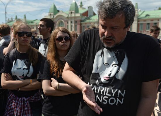 Protest against Marilyn Manson concert in Novosibirsk