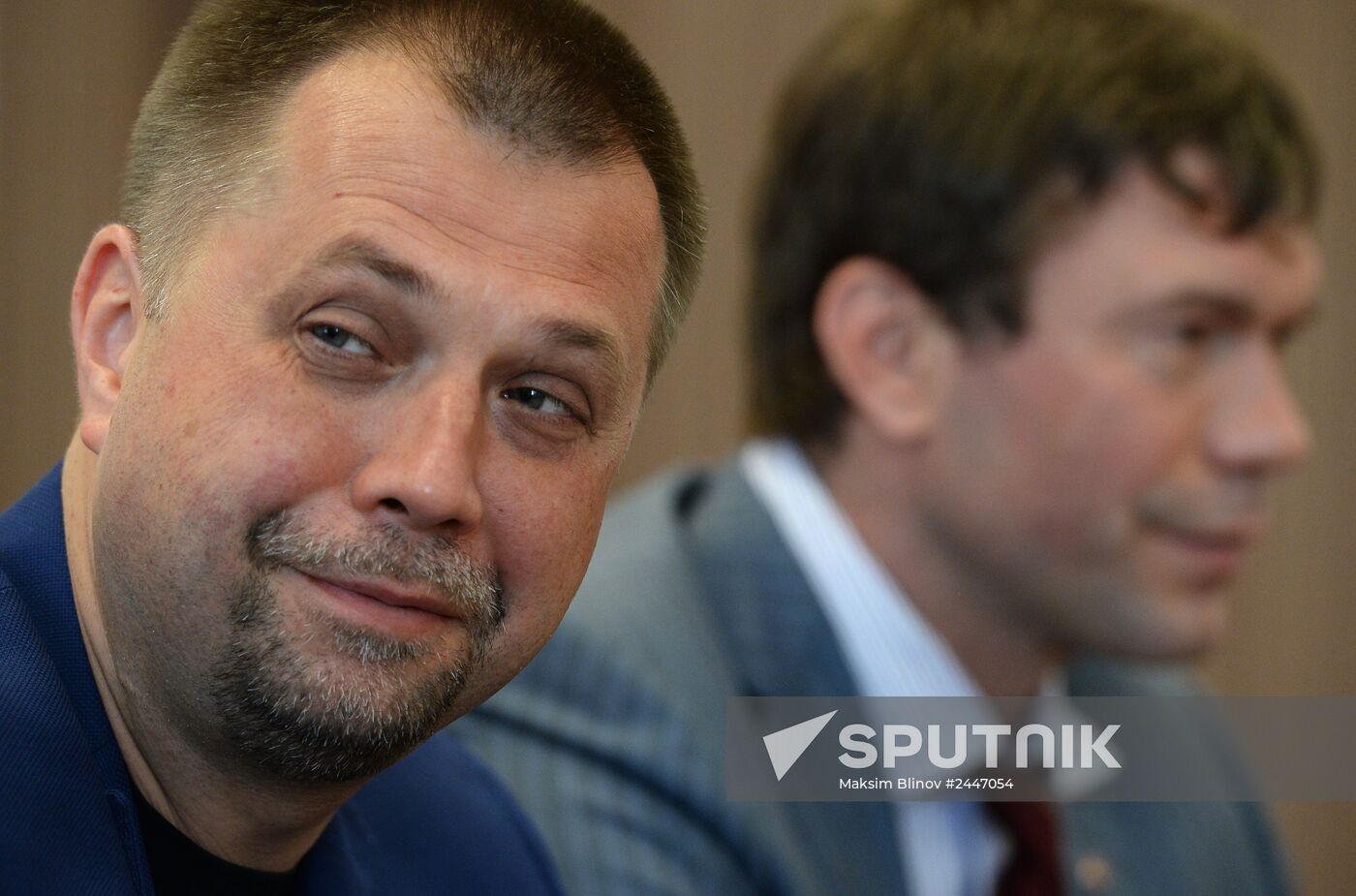 Briefing of Oleg Tsarev and Alexander Boroday in Donetsk