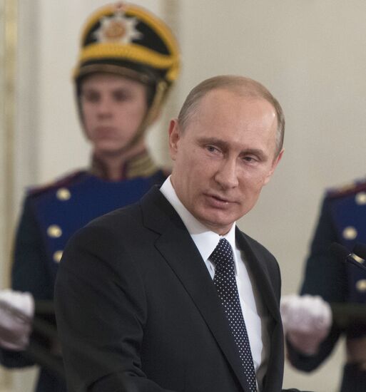 Vladimir Putin hands out 2013 Russian Federation National Awards