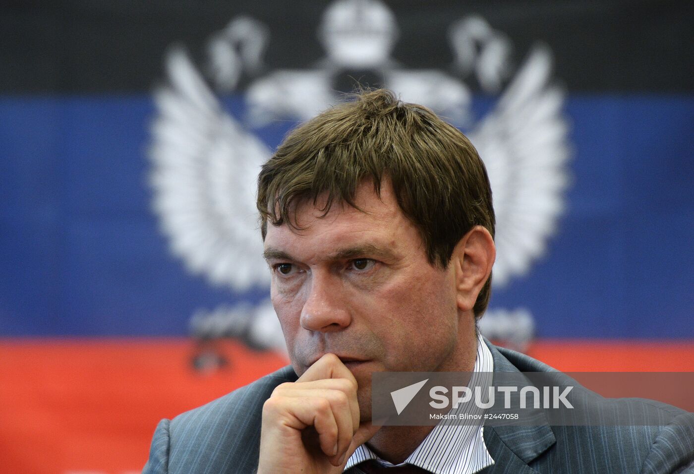 Briefing of Oleg Tsarev and Alexander Boroday in Donetsk