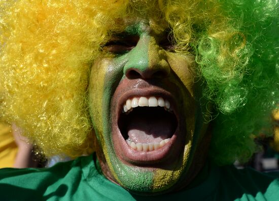 Football. Preparations for first match of FIFA World Cup 2014