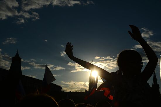 Rossiya Vpered gala concert on Red Square
