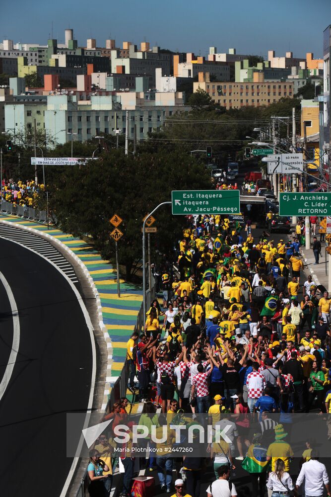 Football: Preparations for World Cup 2014 opening match