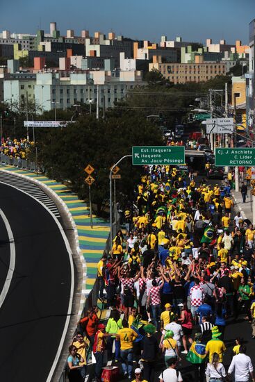 Football: Preparations for World Cup 2014 opening match