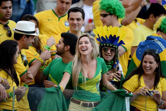 Football: Preparations for World Cup 2014 opening match