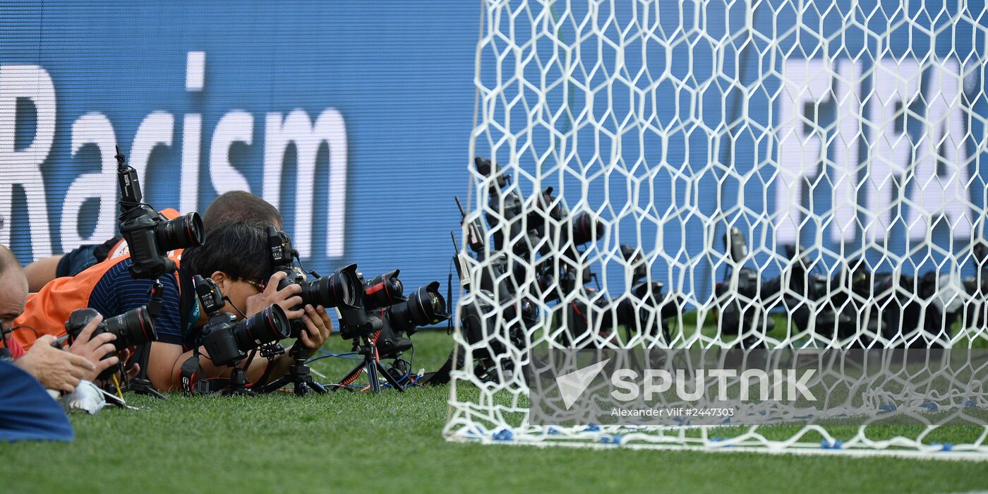 Football: Preparations for World Cup 2014 opening match