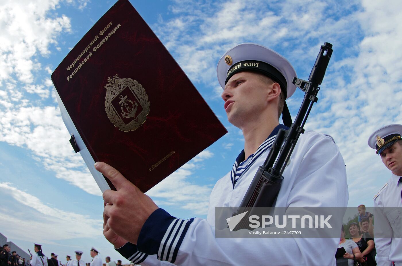 Black Sea fleet sailors take the oath of office in Sevastopol