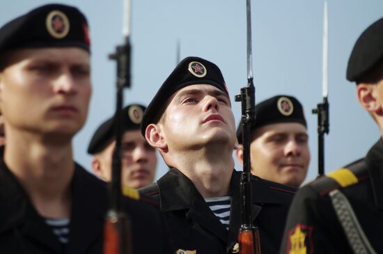 Black Sea fleet sailors take the oath of office in Sevastopol