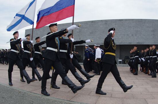 Black Sea fleet sailors take the oath of office in Sevastopol