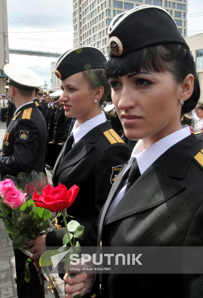 Graduation at Naval Academy in Vladivostok